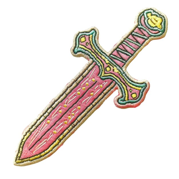 PSD a drawing of a sword with the letter x on it