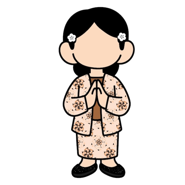 머리카락에 꽃이 있는 여자의 그림
