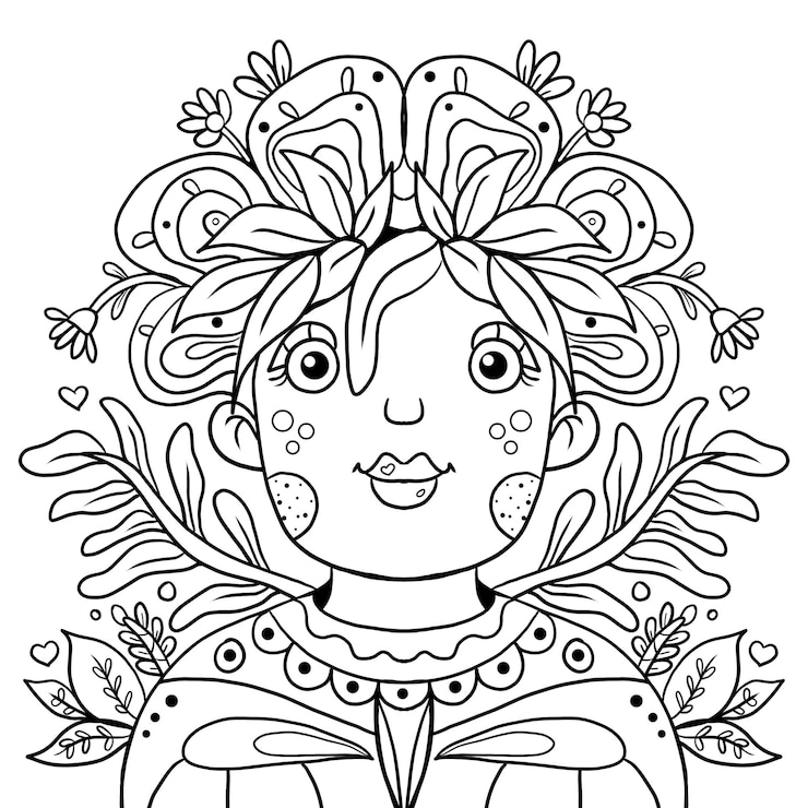 PSD a drawing of a woman with outline
