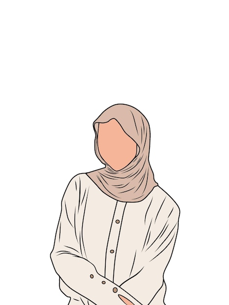 その上に名前が書かれたスカーフをかぶった女性の絵