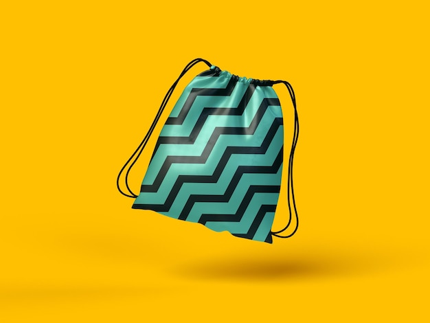 Drawstring bag mockup design