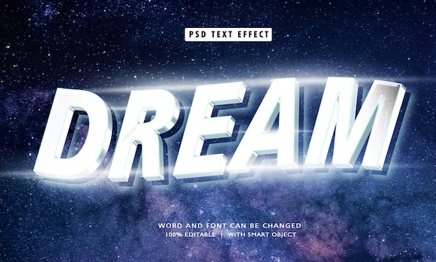 PSD dream 3d editable text effect