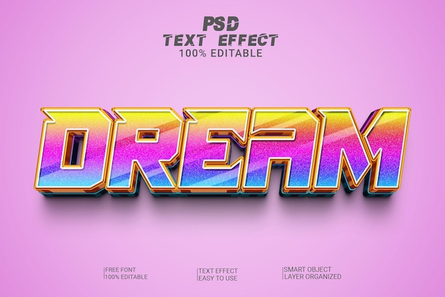 Dream 3d psd text effect