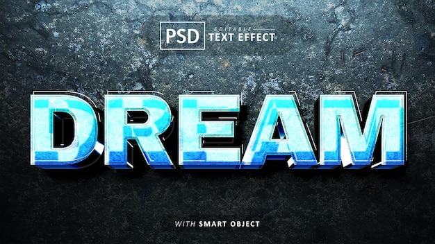 Dream 3d text effect editable