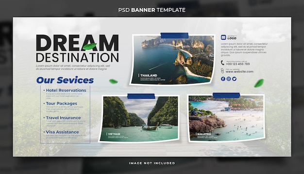 Dream Destination Travel Agency Banner Template