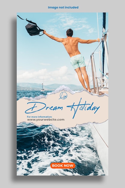 PSD dream holiday tour instagram story