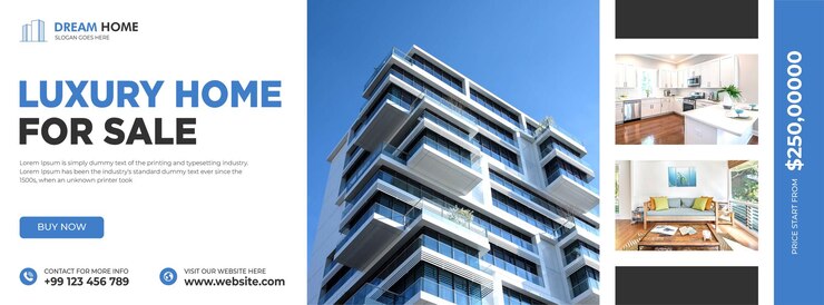 PSD dream home for sale real estate facebook cover template