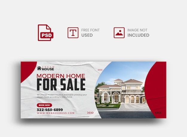 PSD dream home for sale real estate facebook timeline cover template premium psd