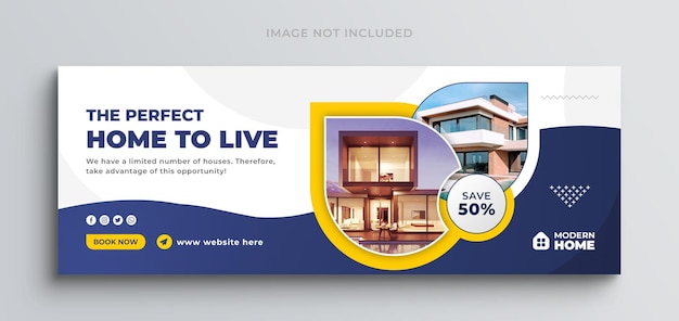 Dream home for sale real estate web banner facebook timeline cover template