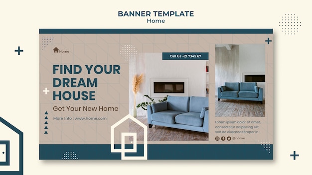 PSD dream house banner template