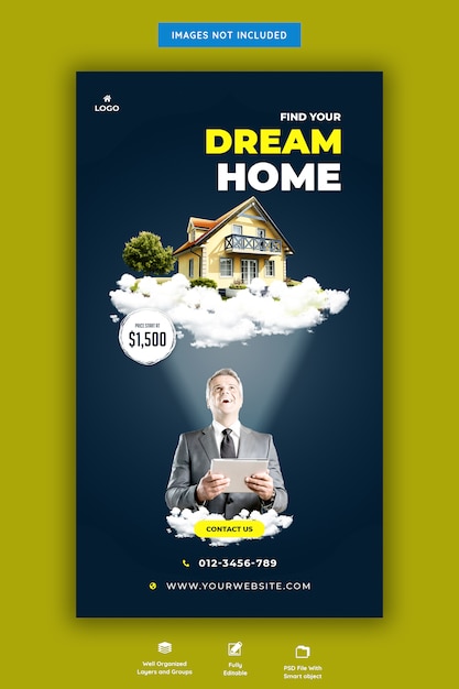 Dream house for sale instagram story template