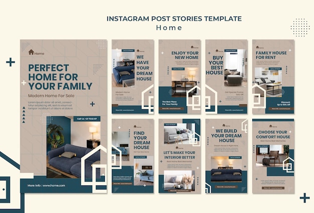 PSD dream house social media stories