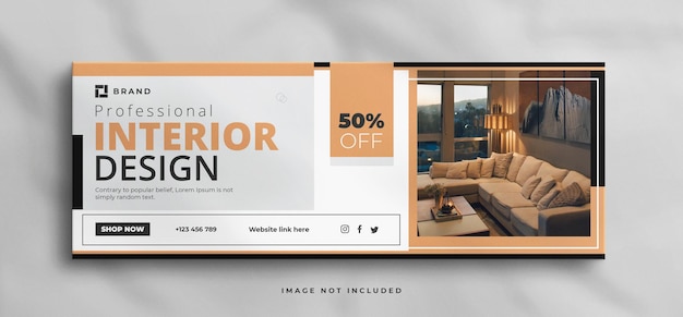dream modern interior home for sale real estate facebook cover template
