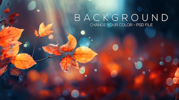 Dreamy autumn achtergrond psd