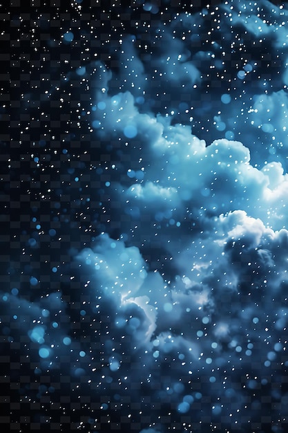 PSD 夢のような輝く雲の雨 ふわふわの雲と白い青 png ネオン光の効果 y2k コレクション