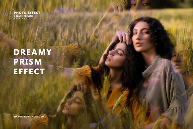 PSD dreamy prism photo effect