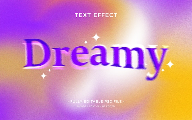 PSD dreamy text effect