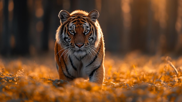 PSD dreigende tijger op de prooi tijger die zijn prooi achtervolgt wereldwilde dieren tijger dag