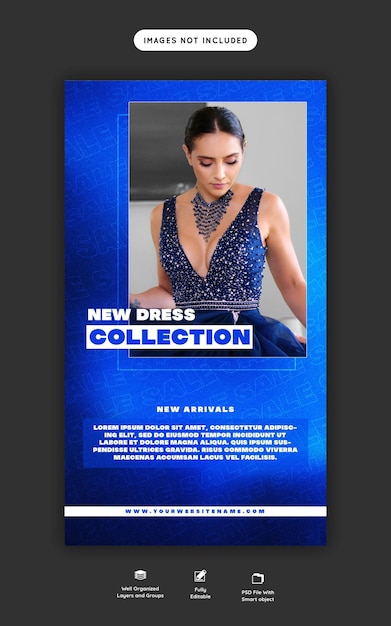 PSD dress collection instagram story