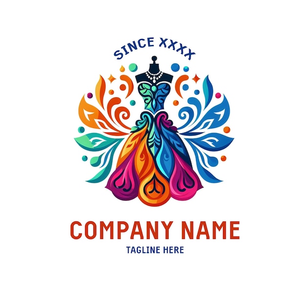 PSD dress company logo for startup