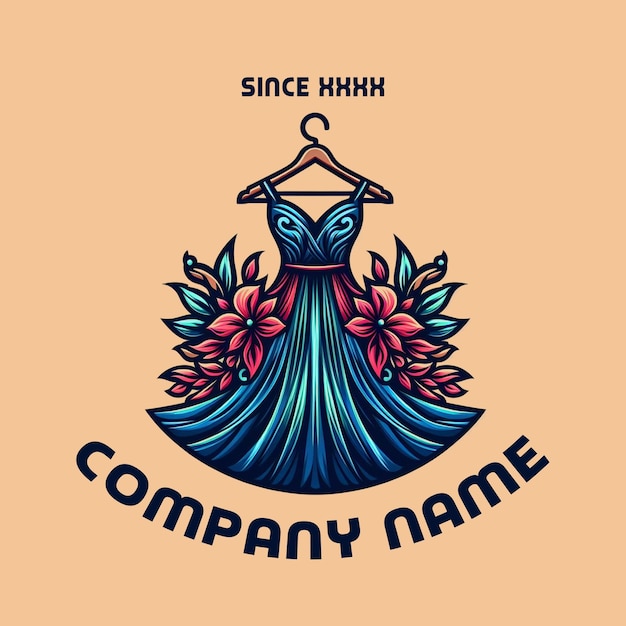 PSD dress company logo for startup