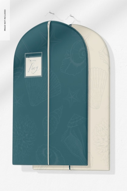 dress cover mockup, side view