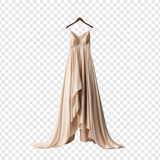 a dress hanging on a hanger with a dress hanging on it isolated on transparent background