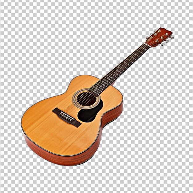 PSD drewniana gitara akustyczna izolowana na białym tle