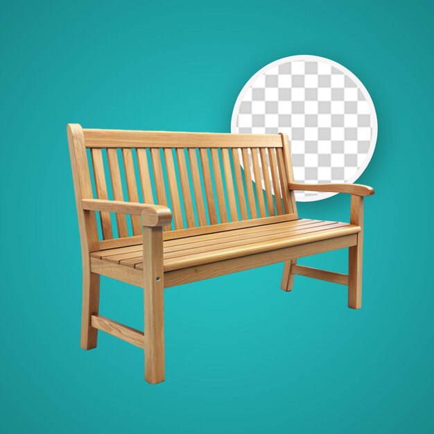 PSD drewniana ławka do dekoracji parku lub podwórka