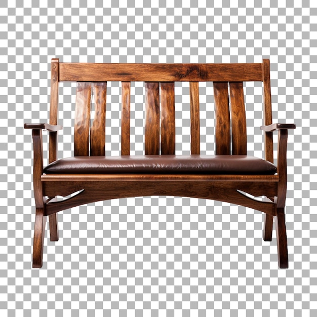 PSD drewniana ławka na przezroczystym tle