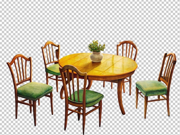 PSD drewniane meble ogrodowe z stołem i krzesłem