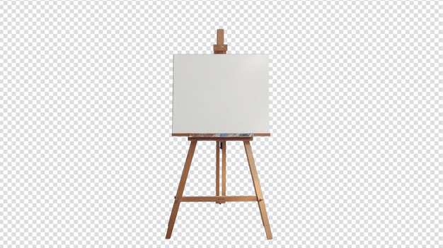 Drewniany Easel Artysty z pustym płótnem Idealny do twórczej ekspresji lub warsztatów i zajęć artystycznych
