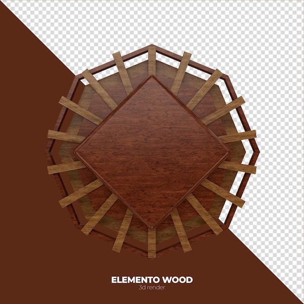 Drewniany Element Rendering 3d