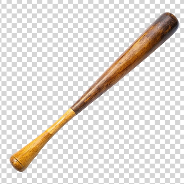 PSD drewniany kij baseballowy izolowany na przezroczystym tle