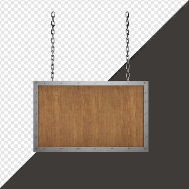 drewniany panel z metalową krawędzią