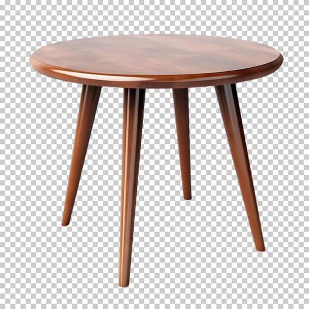 PSD drewniany stół na przezroczystym tle