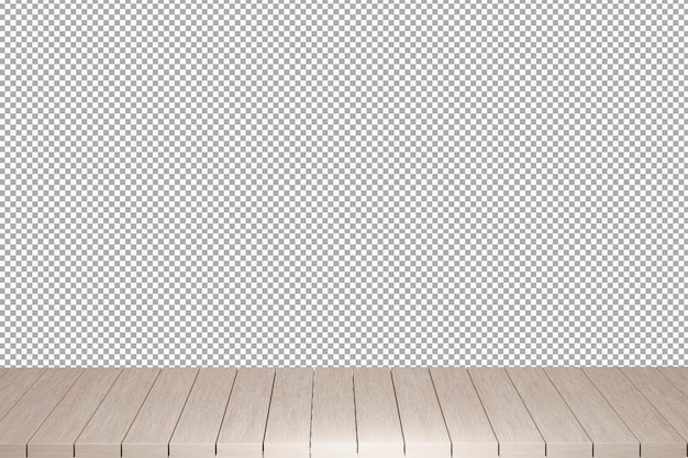 PSD drewniany stół z drewna blatu widok z przodu renderowania 3d na białym tle