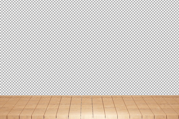 PSD drewniany stół z drewna blatu widok z przodu renderowania 3d na białym tle