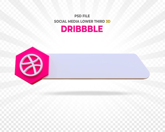 Dribbble 로고 하단 3d 렌더