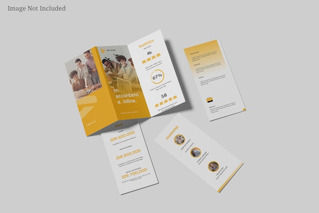 Driebladige brochure concept mockup