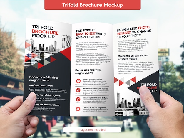 Driebladige brochure mockup