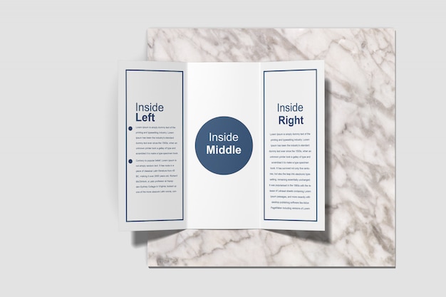 Driebladige brochure mockup