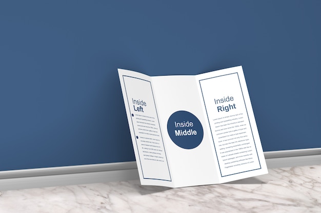 Driebladige brochure mockup