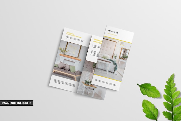 Driebladige brochure mockup