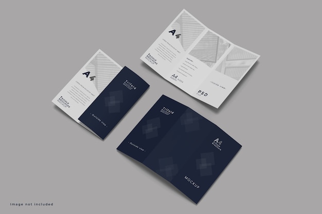 Driebladige brochure mockup