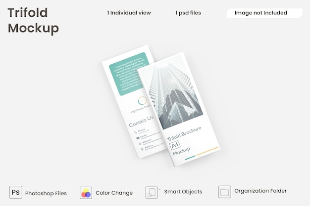 Driebladige brochuremodel premium psd