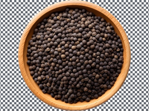 PSD dried black gram isolated on transparent background