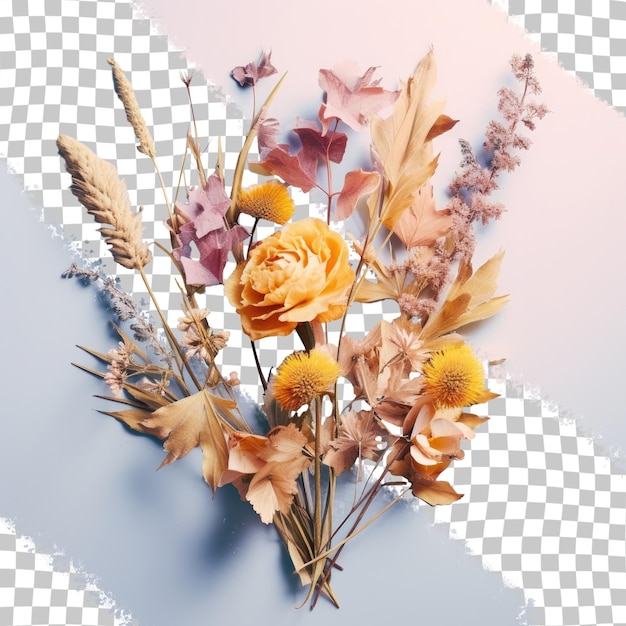 PSD dried blooms against transparent background