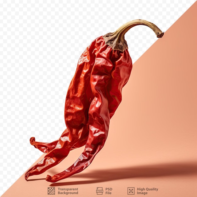 PSD dried chili pepper on transparent background