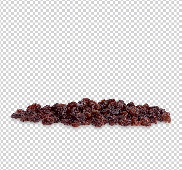 PSD dried raisins isolated premium psd